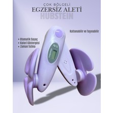 Hubstein Iç Bacak Egzersiz Aleti Kegel Pelvik Kas Cihazı Kalça Kol Sıkılaştırıcı Sayaçlı Kalori Ölçer Mor