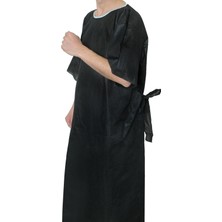 Allians Kısa Kollu Hasta Önlüğü, Siyah, 5'li Paket, Konforlu ve Şık Kullanım