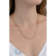Ocean Desing Oceandesign Çelik Gold Renk Ince Italyan Zincir 45 cm Kadın Kolye – Kararmaz & Zarif Tasarım