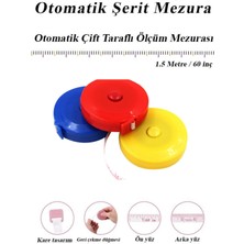 Allians Renkli Otomatik Makara Mezura, 1,5 M, Kolay Ölçüm ve Kullanım
