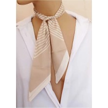 Sinem Şanlı Atelier Yeni Desenli Modern Şık Saten Fular Renk Model Seçenekleri