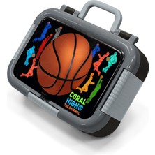 Coral High Kids Siyah Basketbol Desenli Paslanmaz Çelik Beslenme Kabı 39222