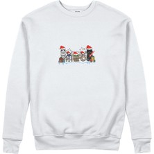 The Lucid Lab Star Wars Christmas Crew Sweatshirt - Beyaz