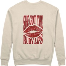 The Lucid Lab Ruby Lips Sweatshirt - Bej