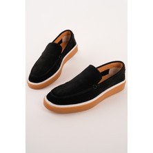 Muggo Covent Hakiki Süet Deri Bağcıksız Erkek Günlük Loafer Ayakkabı