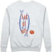 The Lucid Lab Sardines Sweatshirt - Beyaz