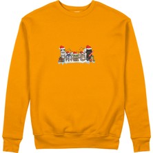 The Lucid Lab Star Wars Christmas Crew Sweatshirt - Turuncu
