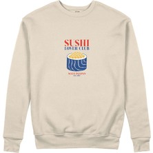 The Lucid Lab Sushi Lover Club Sweatshirt - Bej