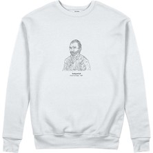 The Lucid Lab Vincent Van Gogh Autoportrait 1887 Sweatshirt - Beyaz