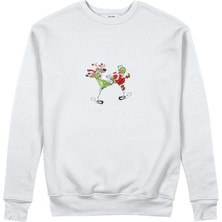 The Lucid Lab Tipsy Santa Sweatshirt - Beyaz