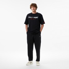 United4 Unıted4 Oversize Fit Erkek Siyah Eşofman Altı.sıyah