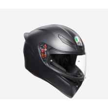 Agv K1 Solid Mat Siyah Kapalı Kask S Beden Yuvarlak Burun Stili Tam Yüz Tasarımı