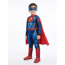 Trend Bebe Butik Superman Kostümü 3-8 Yaş Çocuk – Tam Set Maskeli Kahraman Kombin