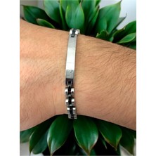 Lunays Paslanmaz Çelik Role Model Örgü Erkek Gümüş Renk Bileklik