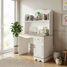 Seven Madame Masal Kitaplıklı ve Çekmeceli Çalışma Masası (%100 Mdf)