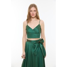 ROMAN Ince Askılı Drapeli Büstiyer Yeşil YY014030_012