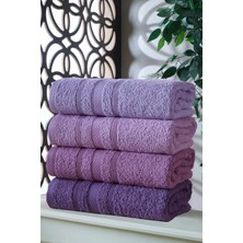 DNZGÜLCAN Ada 4'lü Havlu Seti El Havlu Yüz Havlu %100 Pamuk 70X140 cm