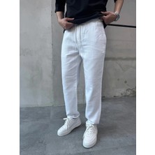 Difransel Jeans Erkek Relax Fit Lastikli Bel Keten Pantolon
