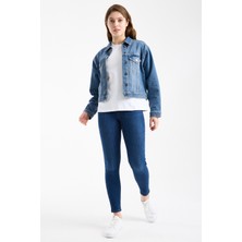 JUST UNIQUE DENIM J.U.D Irene 239 90's Regular Fit Açık Mavi Jean Ceket Kadın