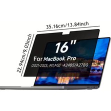 Daytona Apple Macbook Uyumlu 16'' Hayalet Ekran Koruyucu