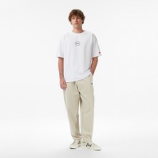 UNITED4 Oversize Fit Erkek Krem Eşofman Altı.TAS