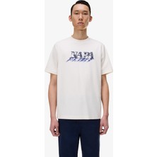 Napapijri S-Lodestar Erkek Beyaz T-Shirt.-