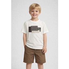 Queen Kids Erkek Çocuk  Aplike  Tshirt Kahve