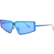 Balenciaga BB0192S Metal Mavi Güneş Gözlüğü , Unisex Mavi Güneş Gözlüğü