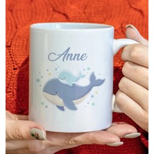 Bk Gift Anne ve Yavrusu Beyaz Kupa Bardak -16, Anneler Günü ve Kadınlar Günü Hediyesi