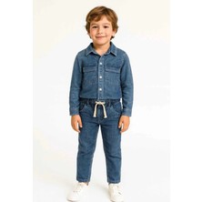 Queen Kids  Erkek Çocuk Yıkamalı Takım  Takım Lacivert