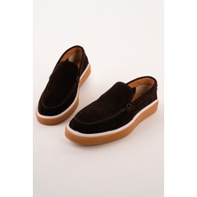 Muggo Covent Hakiki Süet Deri Bağcıksız Erkek Günlük Loafer Ayakkabı