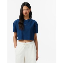 United4 Unıted4 Regular Fit Kadın Lacivert T-Shirt.ındıgo