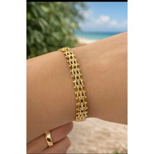 Lunays Xuping Örgü Zincir Model Zirkon Taşlı Kadın Bileklik