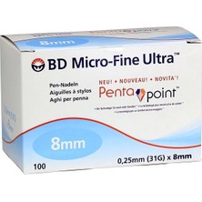 Allians Micro-Fine Plus Kalem Iğnesi 0,25 Mm, 8 Mm, Paket 8 Adet