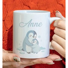 Bk Gift Anne ve Yavrusu Beyaz Kupa Bardak -8, Anneler Günü ve Kadınlar Günü Hediyesi