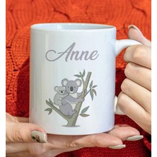 Bk Gift Anne ve Yavrusu Beyaz Kupa Bardak -11, Anneler Günü ve Kadınlar Günü Hediyesi