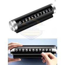 Otokap Universal Araç Içi Park Numaratörü Siyah Metal Kasa Numara Çevirmeli Park Numarası Telefon Numaratör