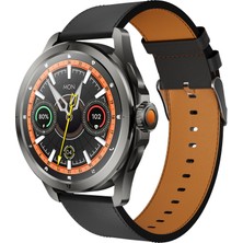 Kalobee SK44 Business Amoled Ekran 3 Kordonlu Akıllı Saat– iPhone & Android Uyumlu,48 mm Siyah