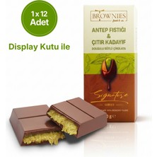 Brownies Food & Co. Signature Serisi Antep Fıstığı & Çıtır Kadayıf Dolgulu Sütlü Çikolata 1X12 Adet 100 gr