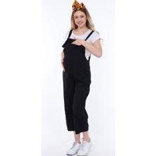 Luvmabelly Koyu Lacivert Hamile Salopet Pamuklu Regular Fit Günlük Kullanım İçin Rahat