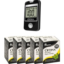 Allians Şeker Ölçüm Cihazı ve 50'li Test Çubuğu Seti (5 Adet)