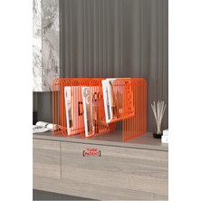 Boz Concept Home Koltuk Yanı Metal Dergilik Space Age Dekoratif Metal Gazetelik, Plaklık ve Ev Düzenleyici Kitap Rafı