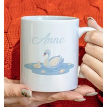 Bk Gift Anne ve Yavrusu Beyaz Kupa Bardak -6, Anneler Günü ve Kadınlar Günü Hediyesi