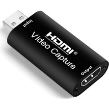 Gplus 4K HDMI Video Capture USB 2.0 Görüntü Yakalama Kartı Metalik Siyah 4K-VC200 Dönüştürücü