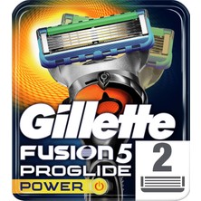 Gillette Fusion ProGlide Power 2'li Yedek Tıraş Bıçağı 5 Bıçaklı Sistem Özellikli Erkekler İçin