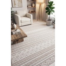 Melaris Halı Leon Bukle Sisal Dokuma Halı Naturel Jüt Kilim Salon Oturma Odası Halısı