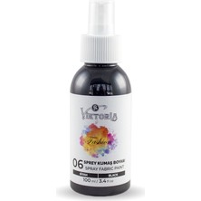 Viktoria Siyah 100 ml Sprey Kumaş Boyası Su Bazlı Kullanım Kolaylığı ile Yüksek Kalite