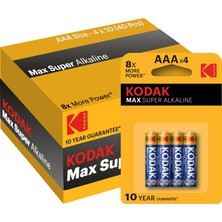 Kodak Max 40 Adet Yarım Kalem Alkalin İnce Pil 3 V 1150 mAh Yüksek Enerji Performansı