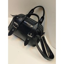 Mercan Bags Kadın Kemer Detaylı Kırışık Dokulu Deri Görünümlü Günlük El Kol ve Omuz Çantası