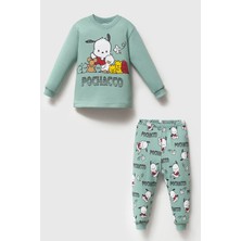 Mahfel %100 Pamuklu Bebek&çocuk Pijama Takımı Pochacco Yeşil